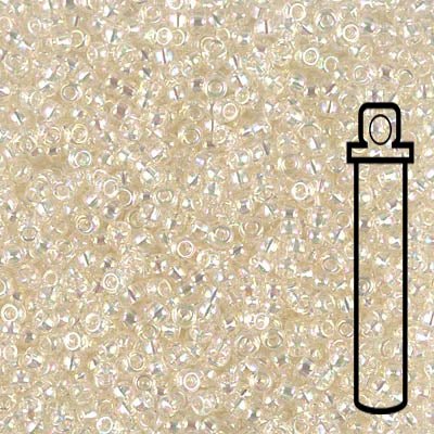 Rocailles-Perlen Miyuki 11/0 – Transparent Crystal Ivory Gold Luster - PerlineBeads
