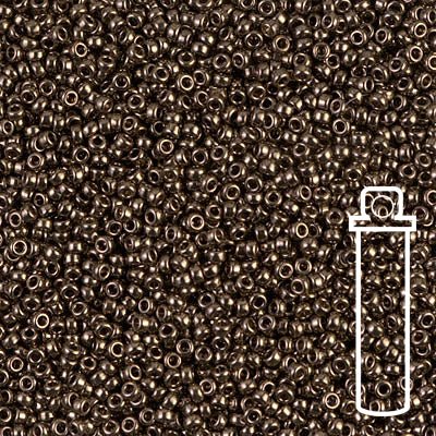 Rocailles-Perlen Miyuki 15/0 – Dark Bronze - PerlineBeads