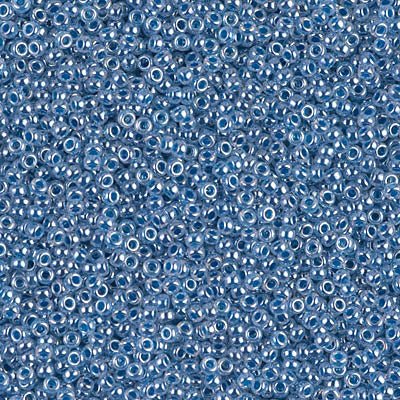 Rocailles-Perlen Miyuki 15/0 – Dark Sky Blue Ceylon - PerlineBeads