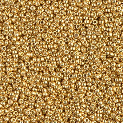 Rocailles-Perlen Miyuki 15/0 – Duracoat Galvanized Gold - PerlineBeads