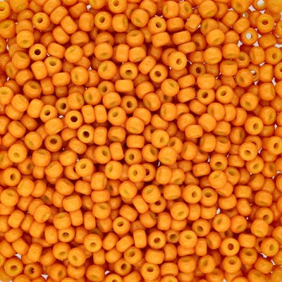Rocailles-Perlen Miyuki 15/0 – Duracoat Opaque Dyed Orange - PerlineBeads