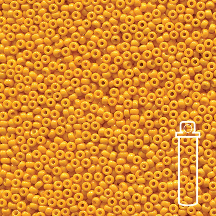 Rocailles-Perlen Miyuki 15/0 – Duracoat Opaque Dyed Yellow - PerlineBeads