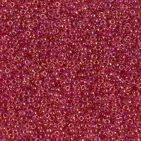 Rocailles-Perlen Miyuki 15/0 – Lined Light Cranberry AB - PerlineBeads