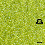 Rocailles-Perlen Miyuki 15/0 – Matte Chartreuse AB - PerlineBeads