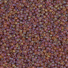 Rocailles-Perlen Miyuki 15/0 – Matte Light Brown AB - PerlineBeads