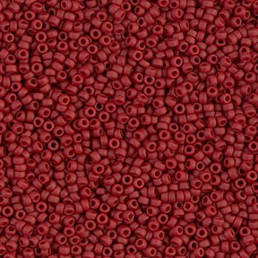 Rocailles-Perlen Miyuki 15/0 – Matte Metallic Dark Maroon - PerlineBeads