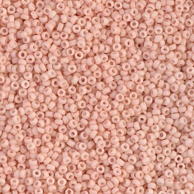 Rocailles-Perlen Miyuki 15/0 – Matte Opaque Blush - PerlineBeads