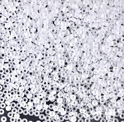 Rocailles-Perlen Miyuki 15/0 – Matte Transparent Crystal - PerlineBeads