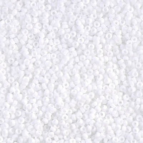 Rocailles-Perlen Miyuki 15/0 – Matte White - PerlineBeads