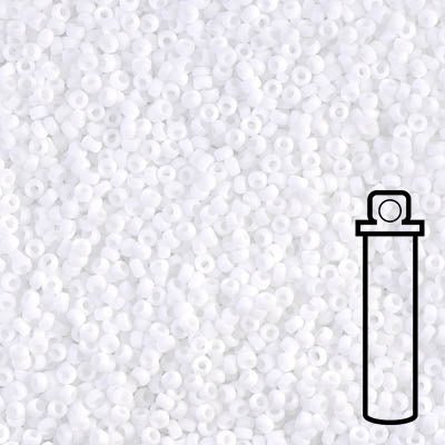 Rocailles-Perlen Miyuki 15/0 – Matte White - PerlineBeads