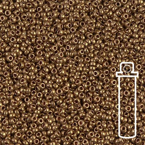 Rocailles-Perlen Miyuki 15/0 – Metallic Light Bronze - PerlineBeads