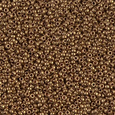 Rocailles-Perlen Miyuki 15/0 – Metallic Light Bronze - PerlineBeads