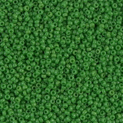Rocailles-Perlen Miyuki 15/0 – Opaque Pea Green - PerlineBeads