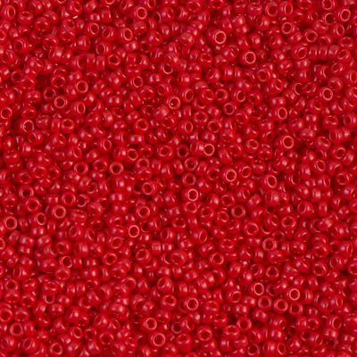 Rocailles-Perlen Miyuki 15/0 – Opaque Red - PerlineBeads