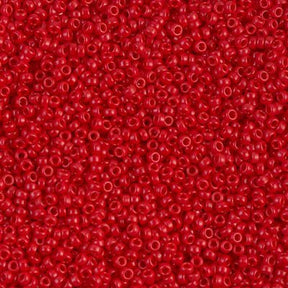 Rocailles-Perlen Miyuki 15/0 – Opaque Red - PerlineBeads