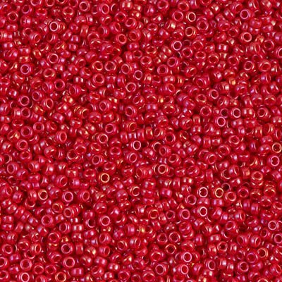 Rocailles-Perlen Miyuki 15/0 – Opaque Red Luster - PerlineBeads