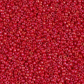 Rocailles-Perlen Miyuki 15/0 – Opaque Red Luster - PerlineBeads