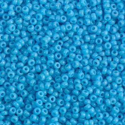Rocailles-Perlen Miyuki 15/0 – Opaque Turquoise Blue - PerlineBeads