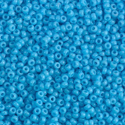 Rocailles-Perlen Miyuki 15/0 – Opaque Turquoise Blue - PerlineBeads