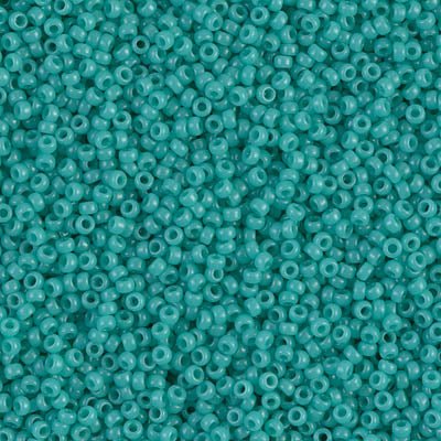 Rocailles-Perlen Miyuki 15/0 – Opaque Turquoise Green - PerlineBeads
