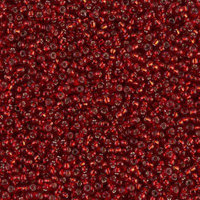Rocailles-Perlen Miyuki 15/0 – Silver Lined Burnt Orange - PerlineBeads