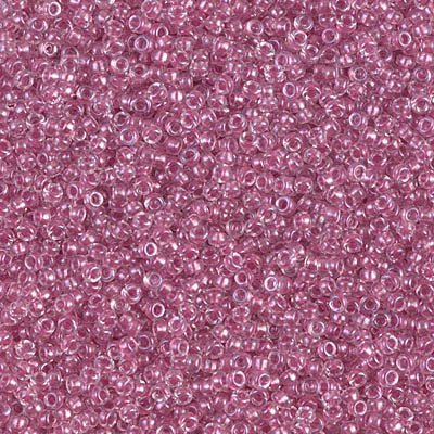Rocailles-Perlen Miyuki 15/0 – Sparkling Rose Lined Crystal - PerlineBeads