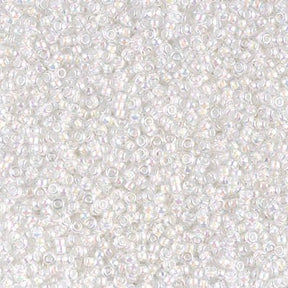 Rocailles-Perlen Miyuki 15/0 – White Lined Crystal AB - PerlineBeads