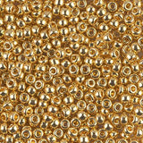 Rocailles-Perlen Miyuki 8/0 – 24kt Gold Plated - PerlineBeads
