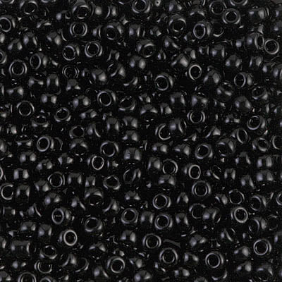Rocailles-Perlen Miyuki 8/0 – Black Opaque - PerlineBeads
