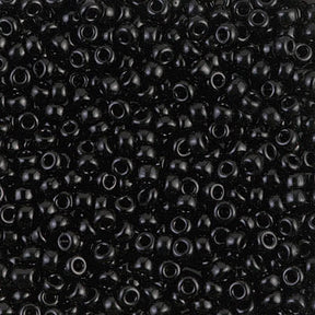 Rocailles-Perlen Miyuki 8/0 – Black Opaque - PerlineBeads