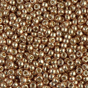 Rocailles-Perlen Miyuki 8/0 – Duracoat Galvanized Champagne - PerlineBeads