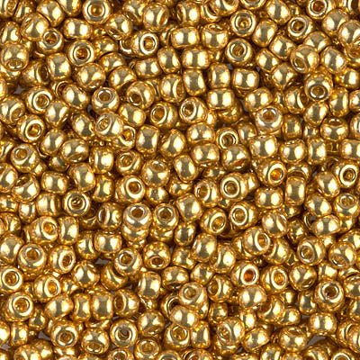 Rocailles-Perlen Miyuki 8/0 – Duracoat Galvanized Gold - PerlineBeads