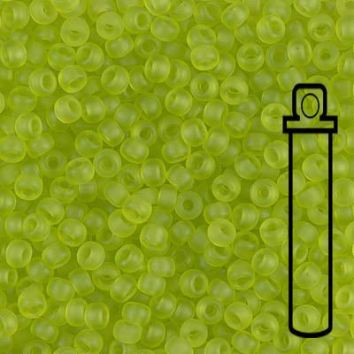 Rocailles-Perlen Miyuki 8/0 – Matte Transparent Chartreuse - PerlineBeads