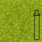 Rocailles-Perlen Miyuki 8/0 – Matte Transparent Chartreuse - PerlineBeads