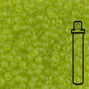 Rocailles-Perlen Miyuki 8/0 – Matte Transparent Chartreuse - PerlineBeads