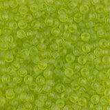 Rocailles-Perlen Miyuki 8/0 – Matte Transparent Chartreuse - PerlineBeads