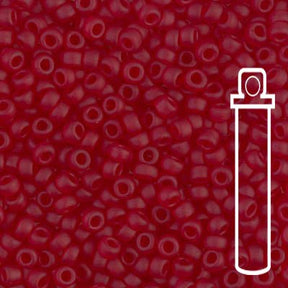Rocailles-Perlen Miyuki 8/0– Matte Transparent Ruby - PerlineBeads