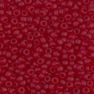 Rocailles-Perlen Miyuki 8/0– Matte Transparent Ruby - PerlineBeads