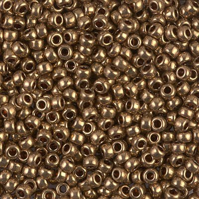 Rocailles-Perlen Miyuki 8/0 – Metallic Light Bronze - PerlineBeads