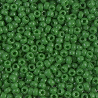 Rocailles-Perlen Miyuki 8/0 – Opaque Jade Green - PerlineBeads