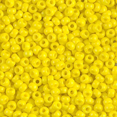 Rocailles-Perlen Miyuki 8/0 – Opaque Yellow - PerlineBeads