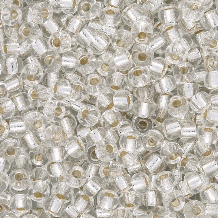 Rocailles-Perlen Miyuki 8/0 – Silver Lined Crystal - PerlineBeads