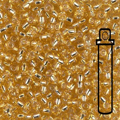 Rocailles-Perlen Miyuki 8/0 – Silver Lined Gold - PerlineBeads