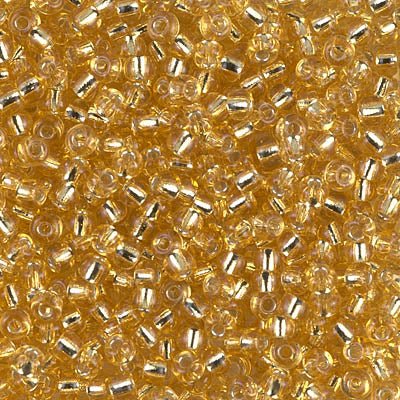 Rocailles-Perlen Miyuki 8/0 – Silver Lined Gold - PerlineBeads