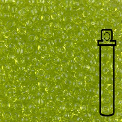 Rocailles-Perlen Miyuki 8/0 – Transparent Chartreuse - PerlineBeads