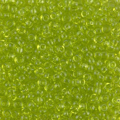 Rocailles-Perlen Miyuki 8/0 – Transparent Chartreuse - PerlineBeads