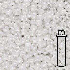 Rocailles-Perlen Miyuki 8/0 – White Pearl Ceylon - PerlineBeads