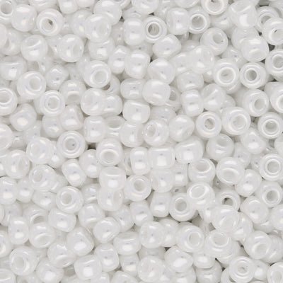 Rocailles-Perlen Miyuki 8/0 – White Pearl Ceylon - PerlineBeads