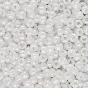 Rocailles-Perlen Miyuki 8/0 – White Pearl Ceylon - PerlineBeads