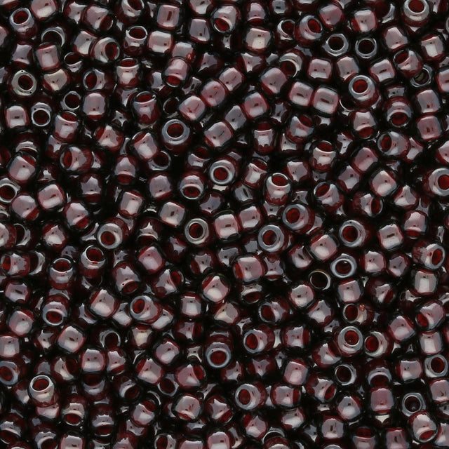 Rocailles-Perlen Toho 11/0 – Inside Color Montana Blue/Oxblood Lined - PerlineBeads
